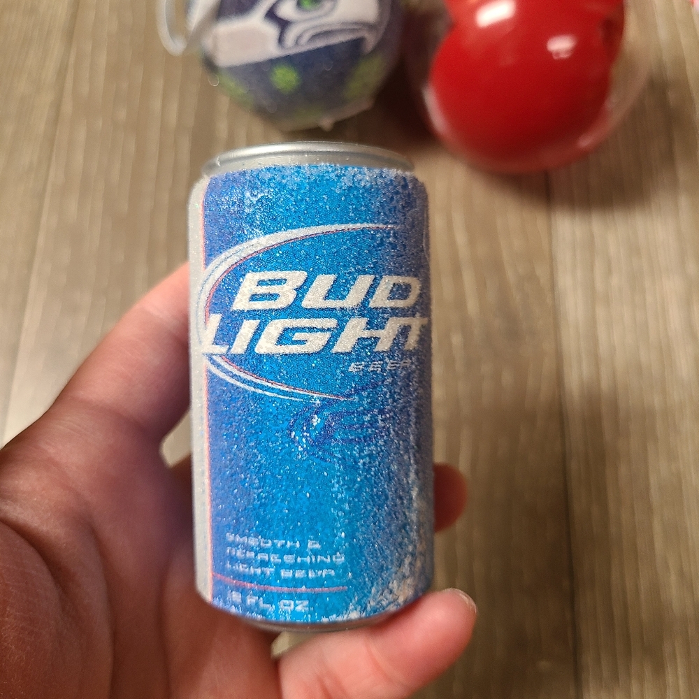Seahawks, Fireball and Bud Light Christmas Ornaments - set of 3 - Picture 2 of 8